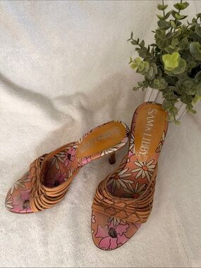 Sam & Libby Tan Strappy Heeled Sandals